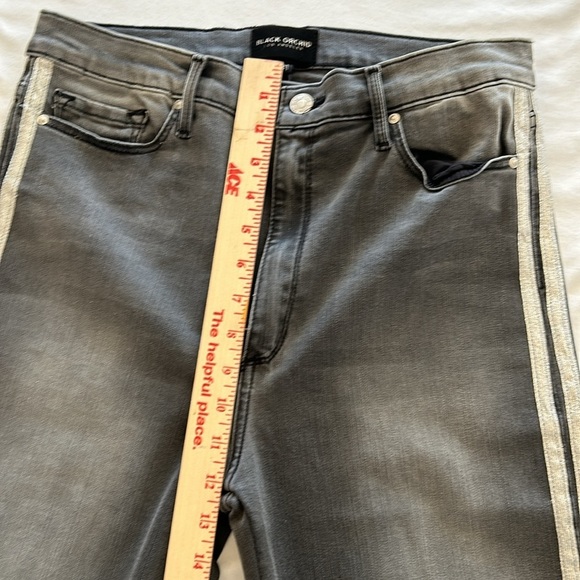 Black Orchid Los Angelos Black Jean with Silver Side Strips Sz 31 - Picture 14 of 14